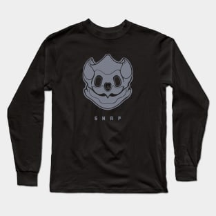 Common snapping turtle skull. Design for reptile lovers Long Sleeve T-Shirt